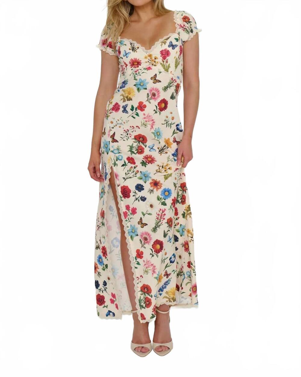 NEW SHOW ME YOUR MUMU nicola maxi dress in cream floral